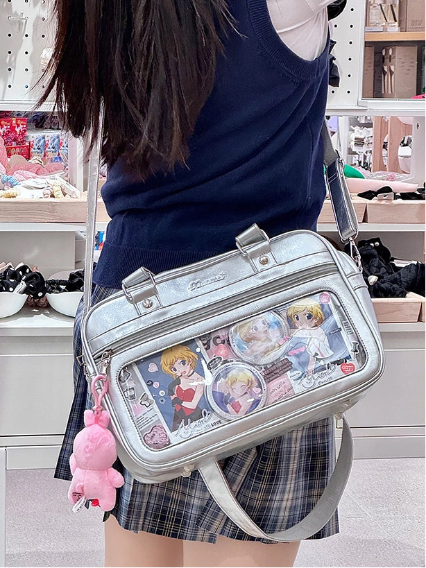 JK Uniform Silver Bag Ita Transparent-Window