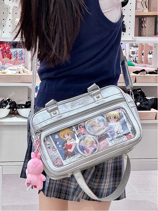 JK Uniform Silver Bag Ita Transparent-Window