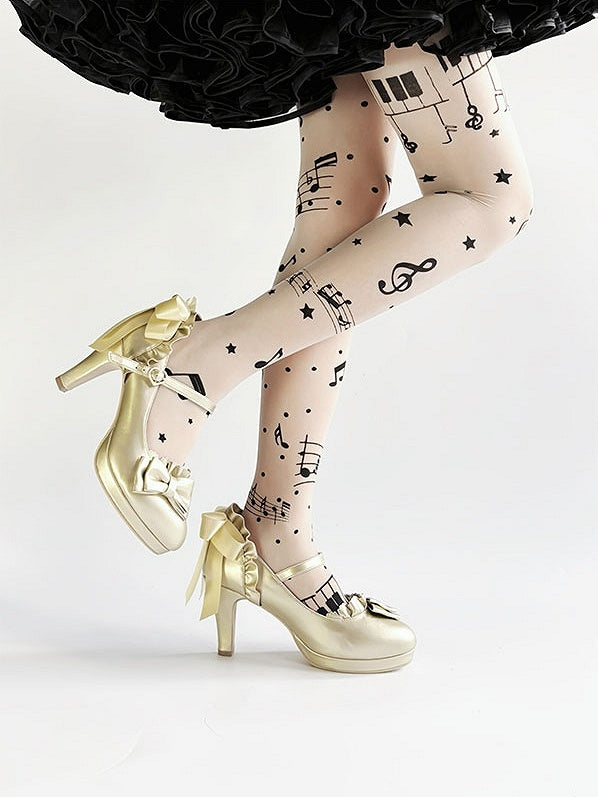 - PU-Schleife oben hoch bei Hime Golden Heels Lolita