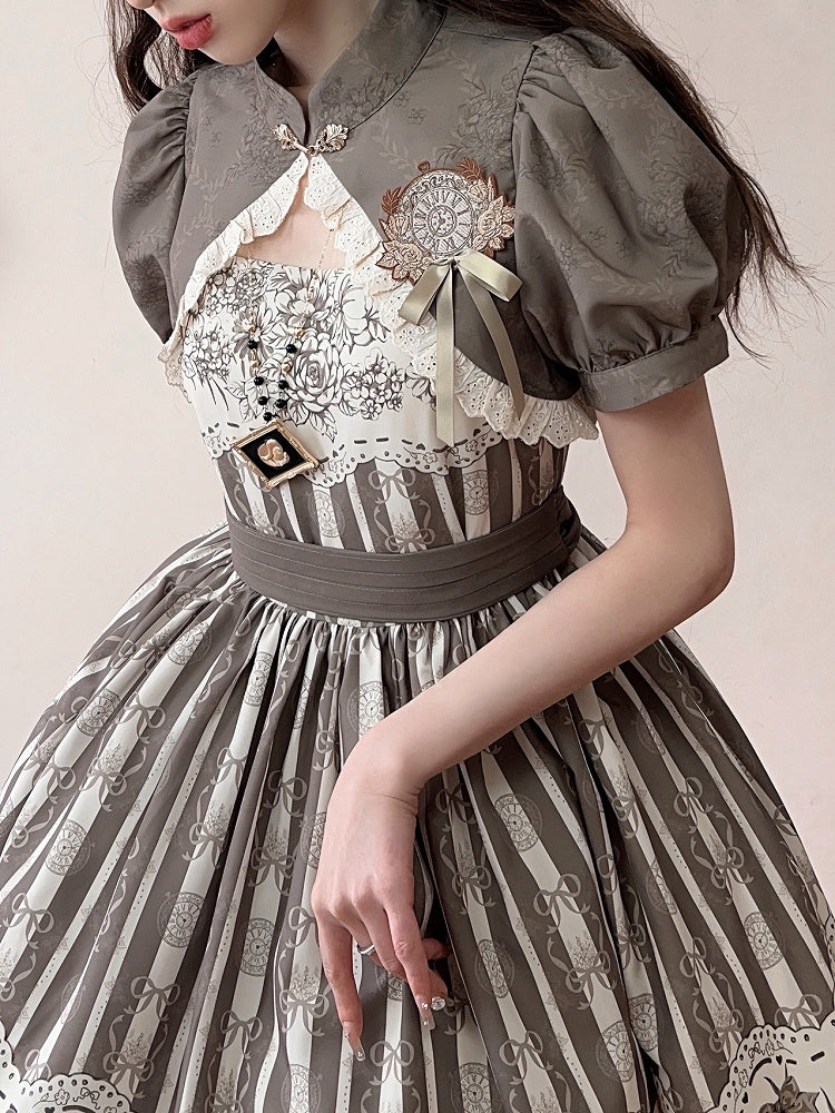 Puff Brown Sleeevs Bolero