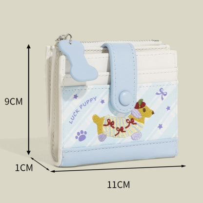 6 Kawaii Embroidery Design Purse Puppy Colors with Coin