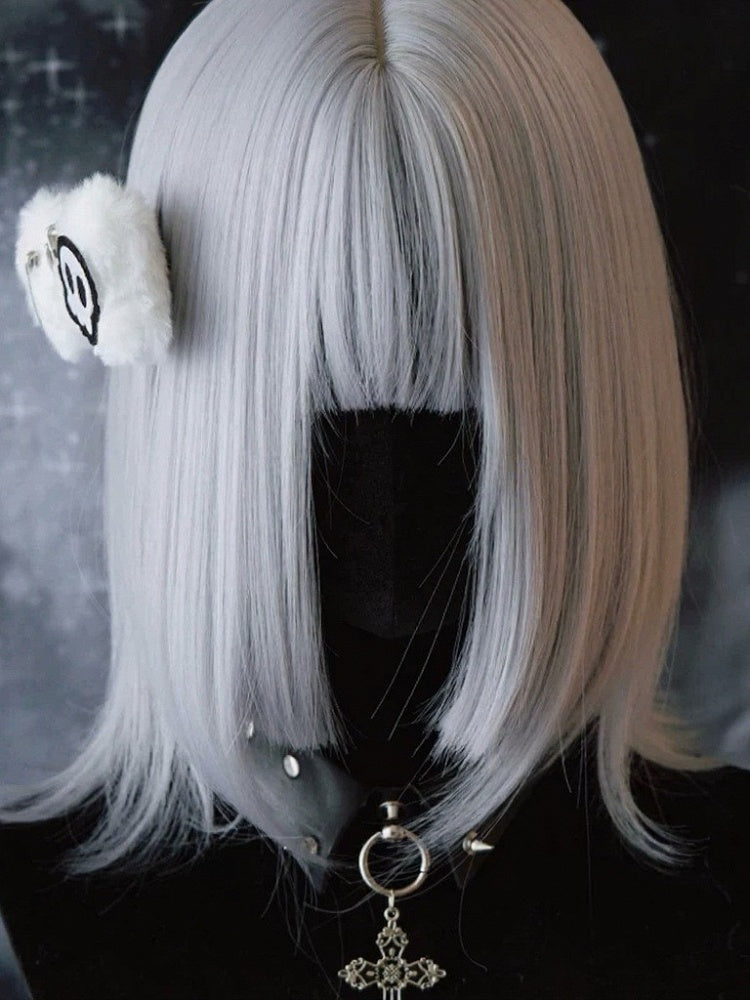 White Bone Accent Gothic Hair Clip