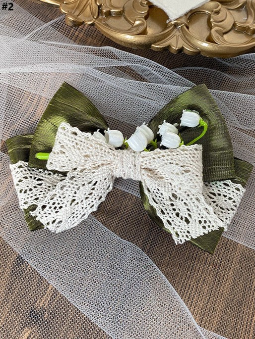 Lily Lace Country 2 Hairclip Bowknot the of Lolita Options Valley