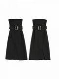 Black Buckle Leg Warmers