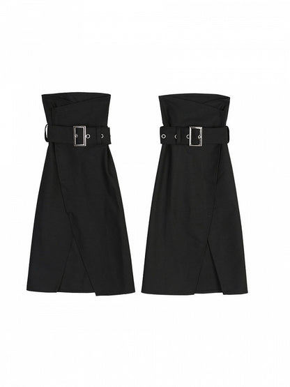 Black Buckle Leg Warmers