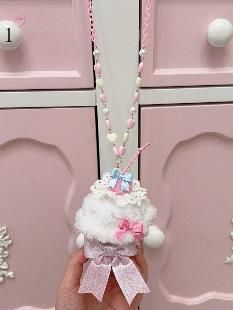Halskette Perlen Optionen 5 Anhänger Plüsch Kuchen