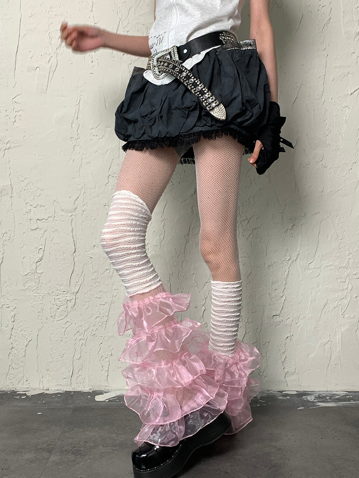 White Rhinestone Tights Y2K Fishnet Decorated Design