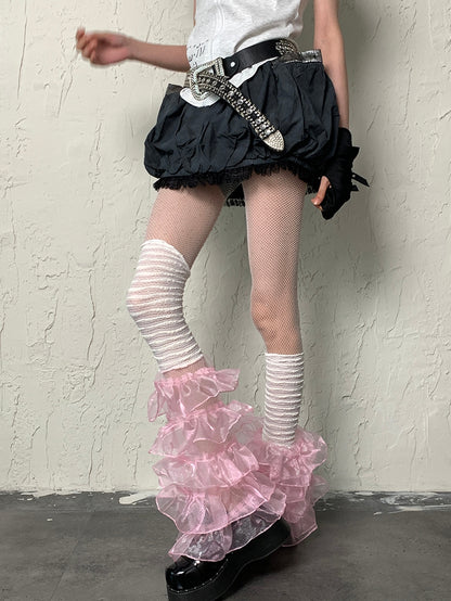 White Rhinestone Tights Y2K Fishnet Decorated Design