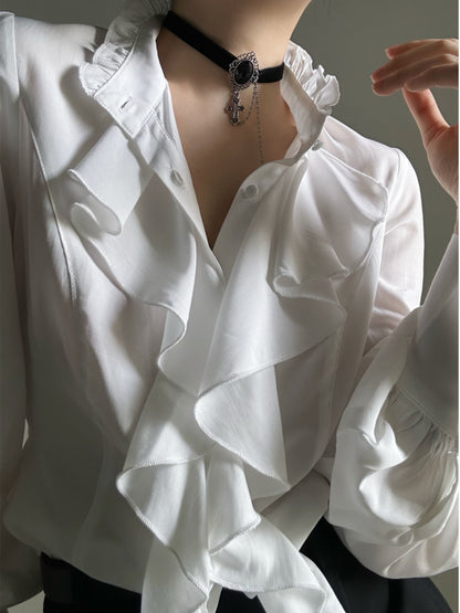 Necklace Lolita with Ornate Vintage Ouji Elegant Charm Obsidian Cross Choker Metalwork