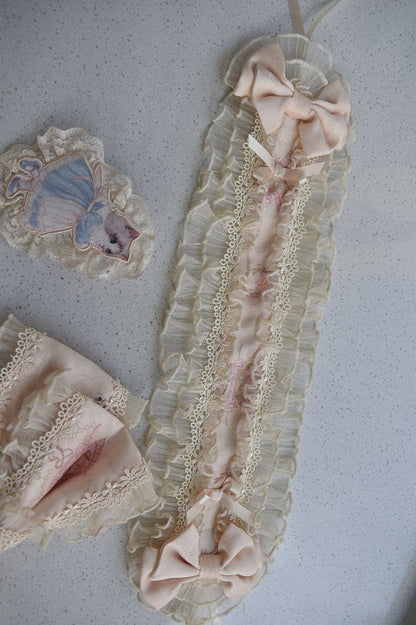 / Beige Blue Pink Hairband Mint