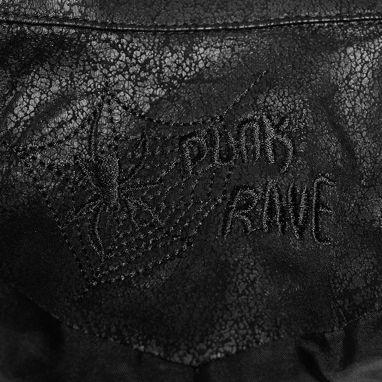 Punk Hot Personalized Long Black Men's Glue Windbreaker Sleeved