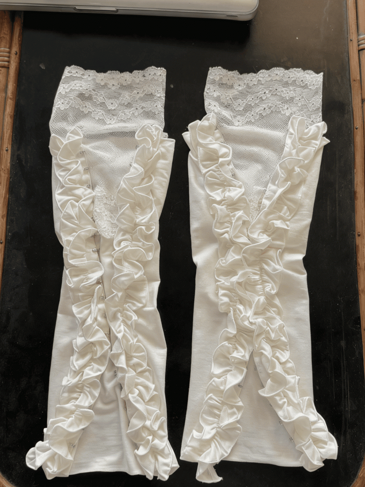 Ruffle Options Lace Leg Design Warmers Color 3 Trim