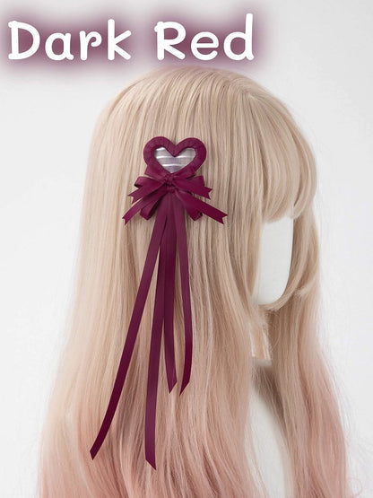 Clip Hair (Single Heart Bow