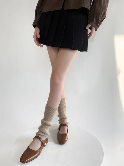 Leg Ribbed Ballet Warmers with Style 9 Ruffles Colors Layered Knit