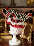Circus Style Pompom Hat in Black & Red - Dream Magic Box