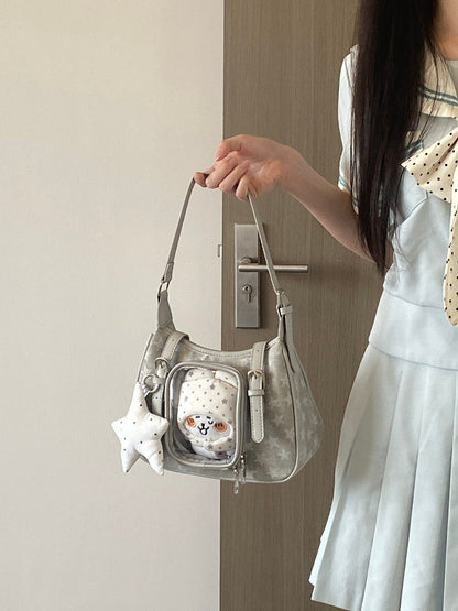 Y2K Star Denim Crossbody Bag
