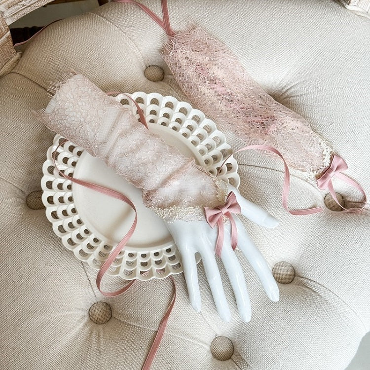 Handgelenkschleifen-Akzente mit Manschettenspitze Gothic Rot/Pink