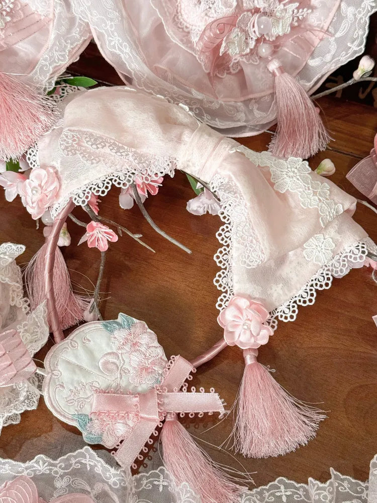 ピンクの蝶結びタッセルKC