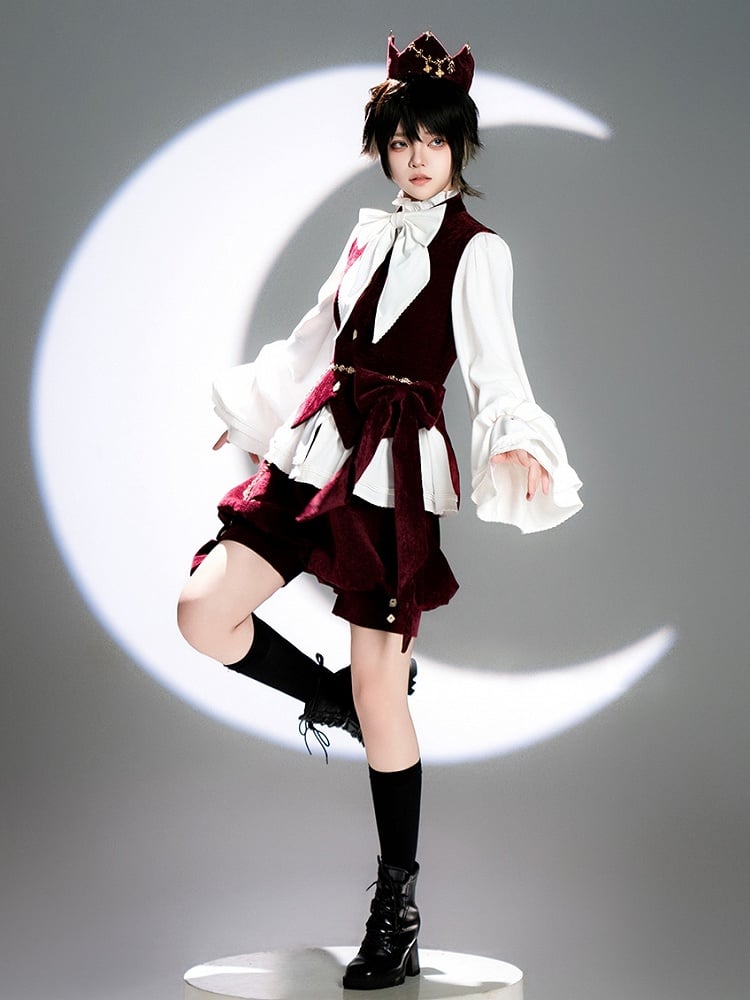 Lolita Prince Wine Headpiece Ouji Red Crown