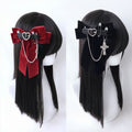 Details Black/Red Hairclip Bow Cross With Buckle