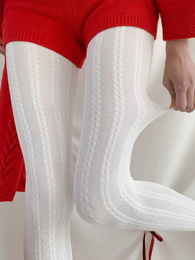 Tights Cable Knit Colors) Warm (3