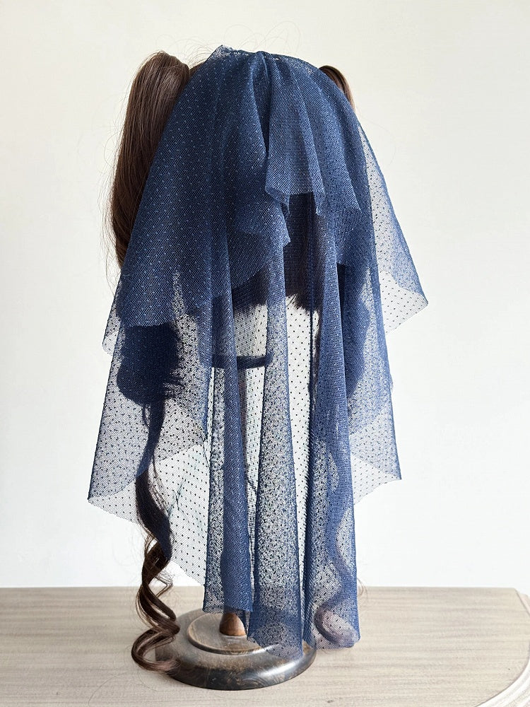 Bow Lace (Multi-Colorways) Veil with KC Matching