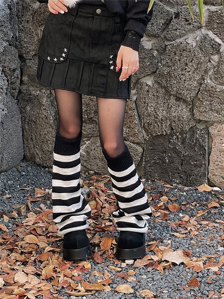 Striped Leg Knit Y2K Warmers Color 5 Options