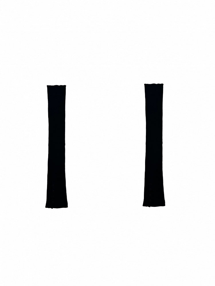 オフホワイト/グレー/ワインレッド/ブラック ボタンニット レッグウォーマー