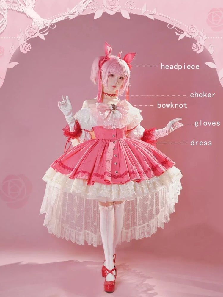 Puella Magi Madoka Magica Kaname Madoka Cosplay-Kostüm im Lolita-Stil