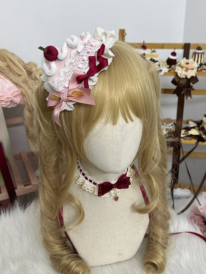 Cake Hairclip Pudding Hairclip/Triangle Lolita Sweet Hairclip/Cherry