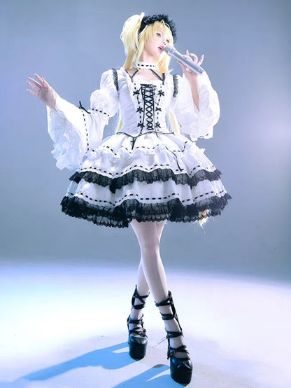 Girl Sleeves Top Outfit Skirt Lolita Detachable Fanart Magic Fashion Puff Gothic +