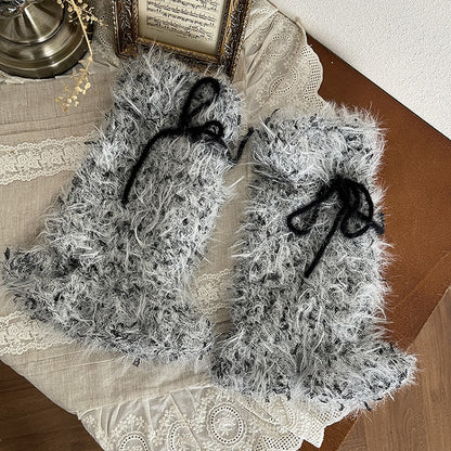 Design Y2K Decoration Sequin Colors Leg Warmers with Strap Plush 3