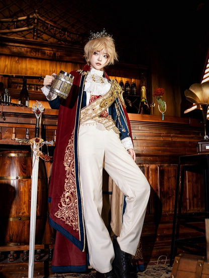 Elegant Ouji Style High Waist Long Pants in Beige - Your Highness