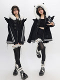 Black Star with Clasps Hoodie Jacket Bittersweet