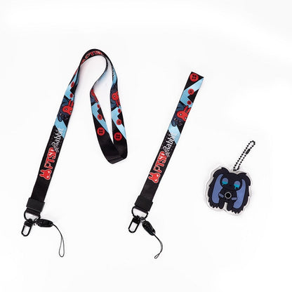 Guro Bunny Lanyard Kawaii 10 Designs with Two Cartoon Keychain/Phone Options Strap Detachable