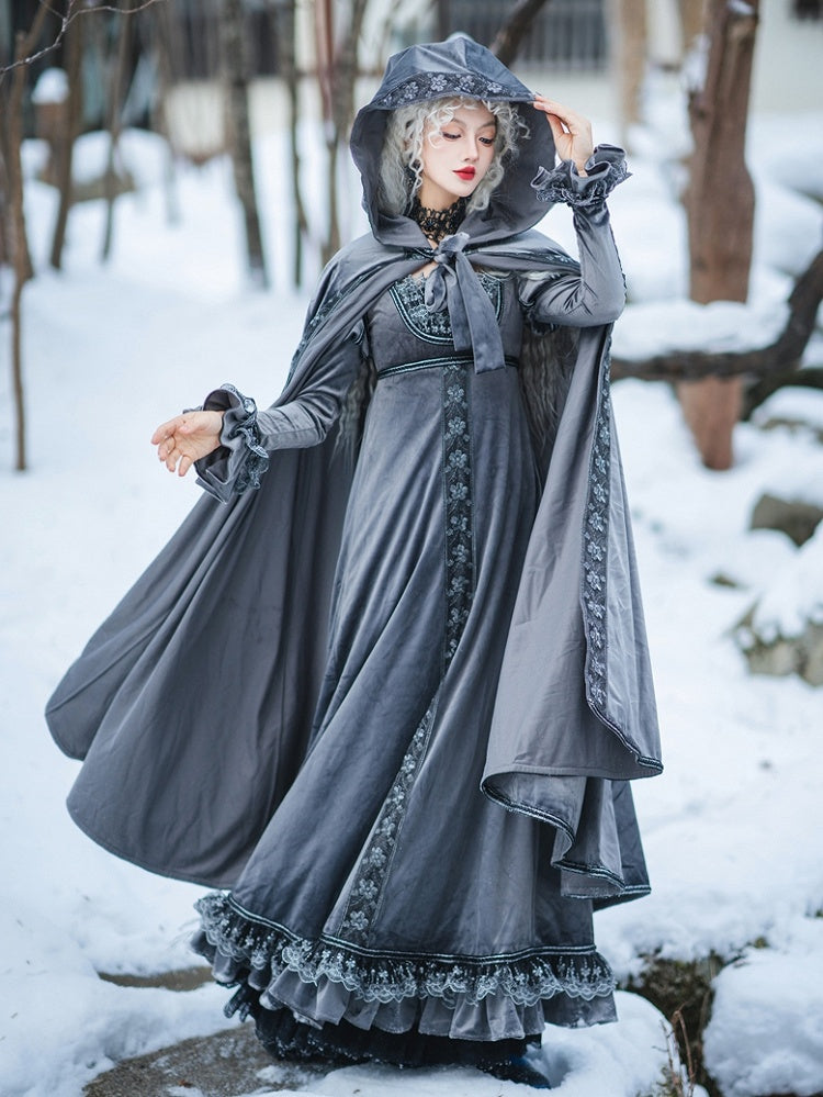 Gray Velvet Cloak