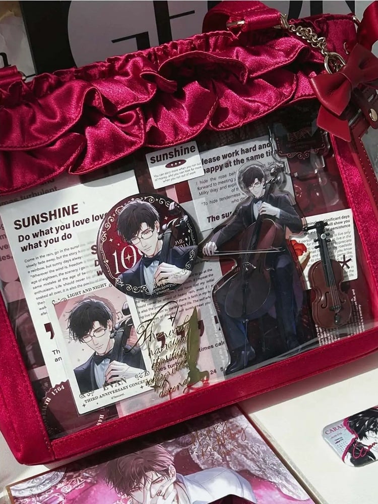 Rot Wein Rüschen Karte Satin Selbst-krawatte Trims Mit Riemen Bogen Halter Tasche Ita