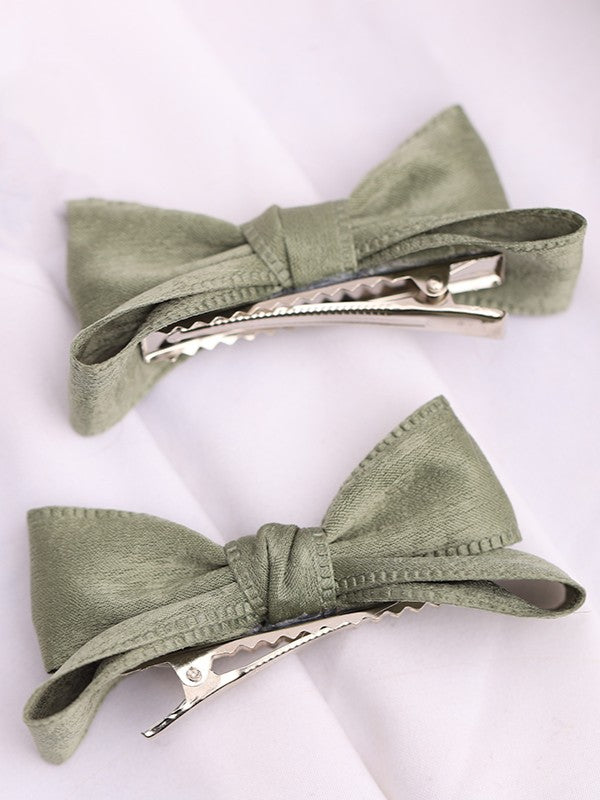 11 Satin Lolita Options Color Bowknot Hairclip