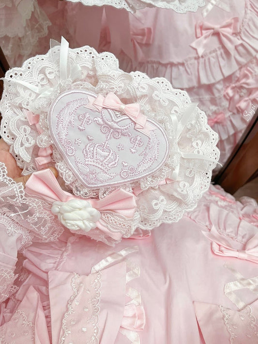 Rosa Wein / Herzförmiger Roter Mini Blau Beige Hut