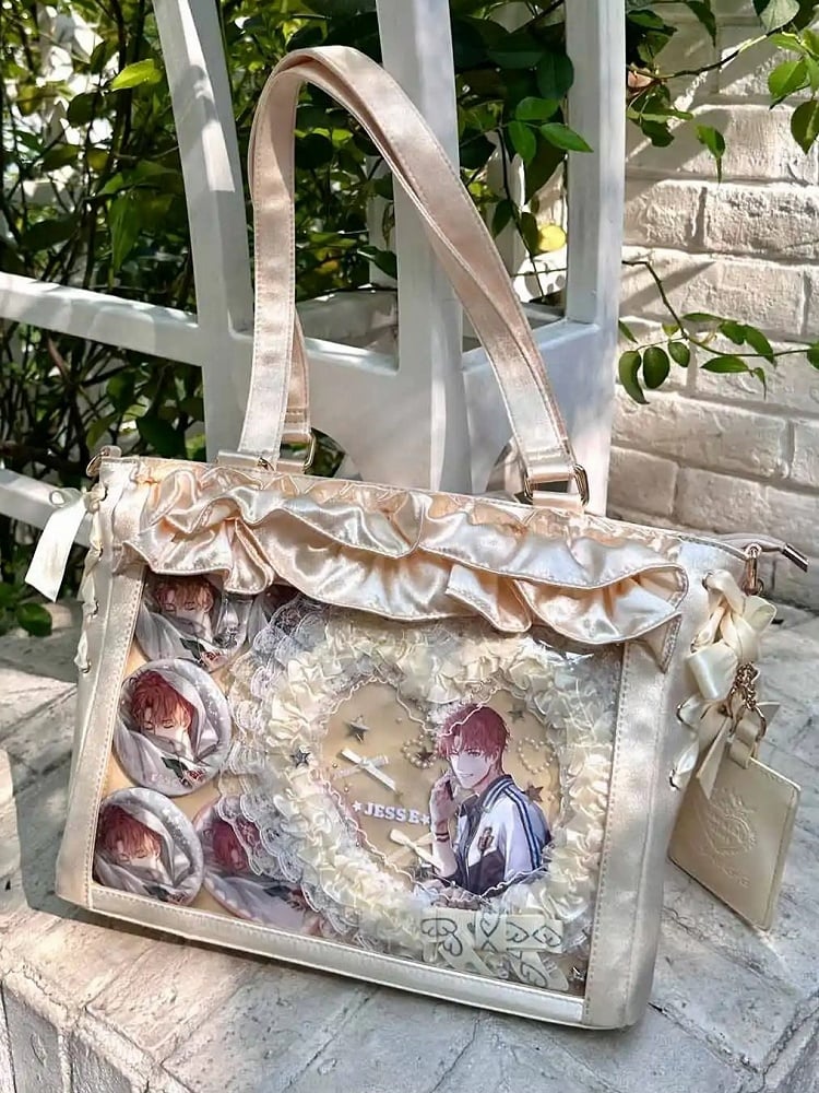 Rüschen mit Borten Satin Taschenhalter Gelbe Schleifenriemen Karte Ita Selbstbinden