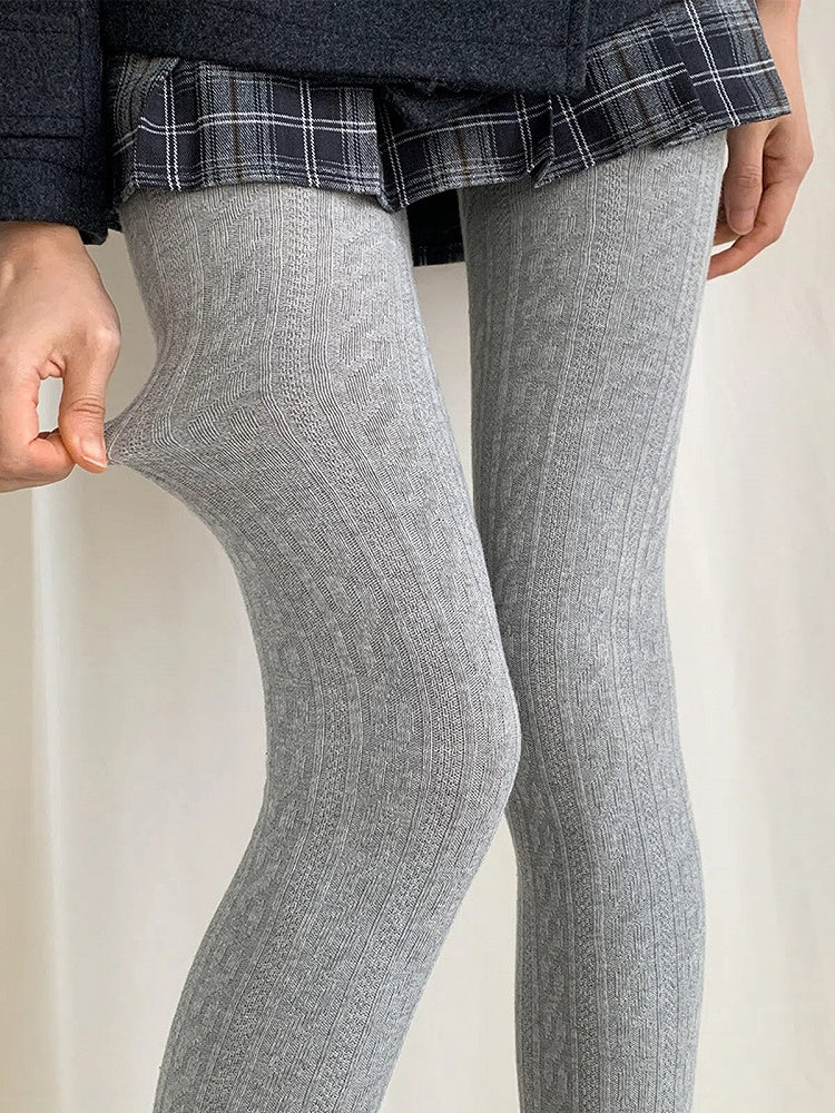Colors） Ribbed Tights Opaque （4 Knit