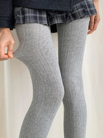 Colors） Ribbed Tights Opaque （4 Knit