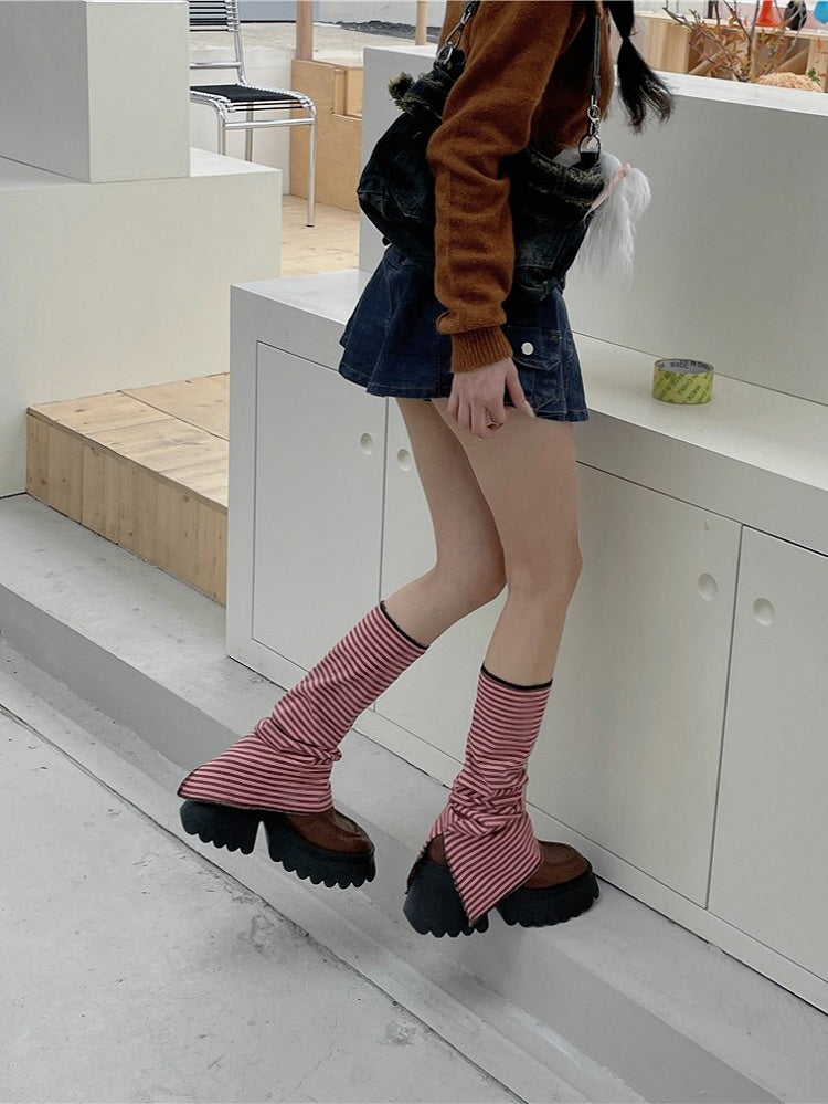 6 Split Options Leg Warmers Color Pattern Striped