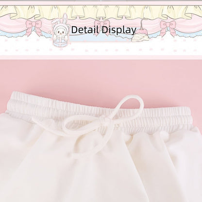 White Mini Skirt with Built-In Shorts - serendipity