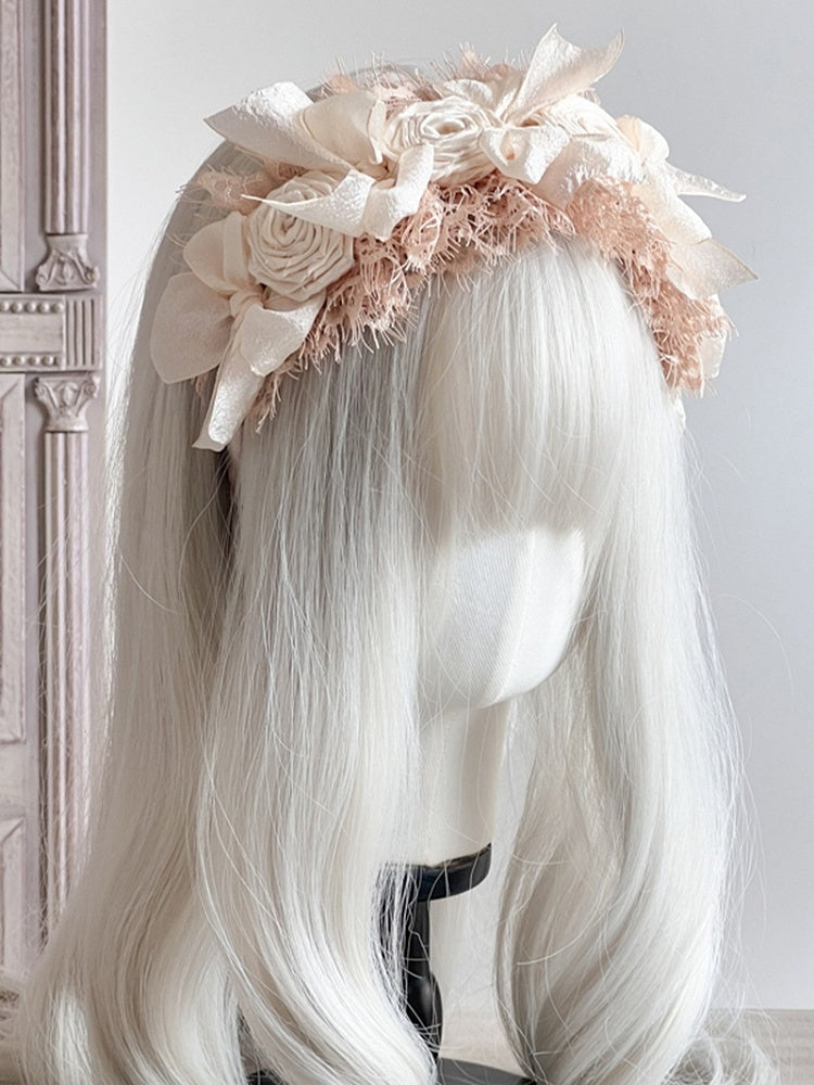 Flower Lolita 7 Lace with – Accents Feather-like KC Bowknots Options and Color