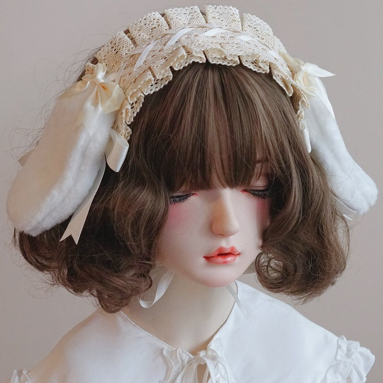 Trim Lace Options Hairband Bunny 5 Bowknot Details Color Ear