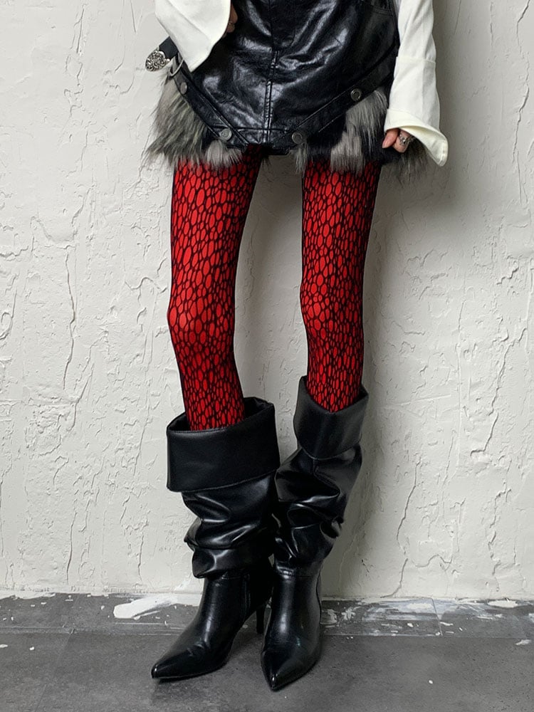 ダークゴシックブラックY2Kカットアウトタイツ