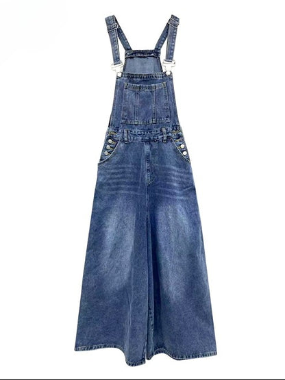 Jeans Schnitt Blau Y2K Weites Bein Bittersweet Overall