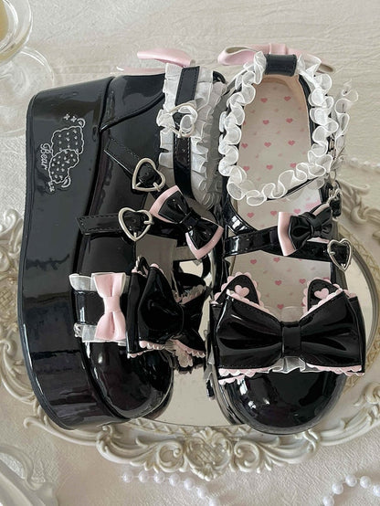 Kitty - Janes Sweet Mary Lolita Black Platform Decor Ear