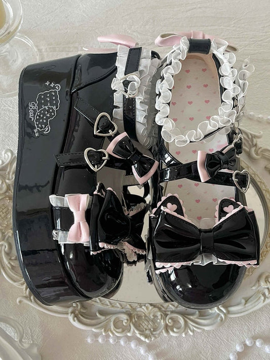 Kitty - Janes Sweet Mary Lolita Black Platform Decor Ear